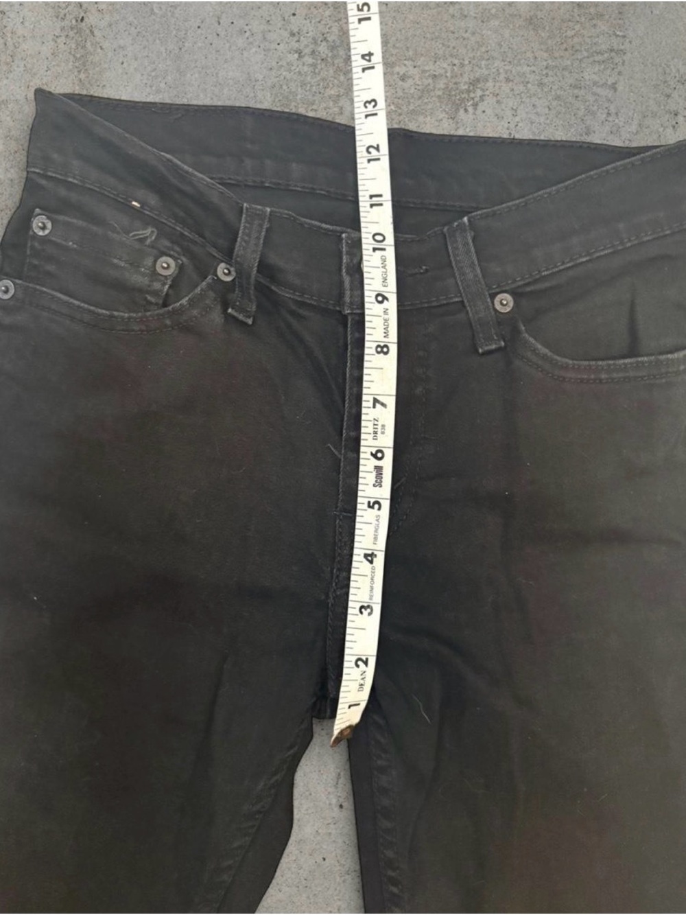Levi’s 511 Black Jeans 28x30 Slim Straight Leg Dark Wash Denim - Picture 9 of 13